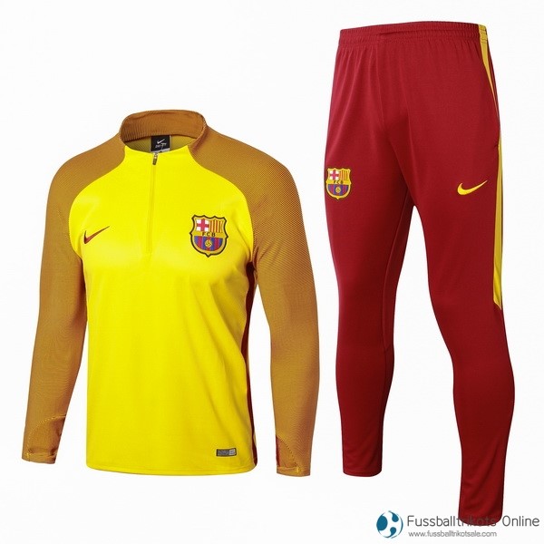 Barcelona Trainingsanzug 2017-18 Gelb Fussballtrikots Günstig